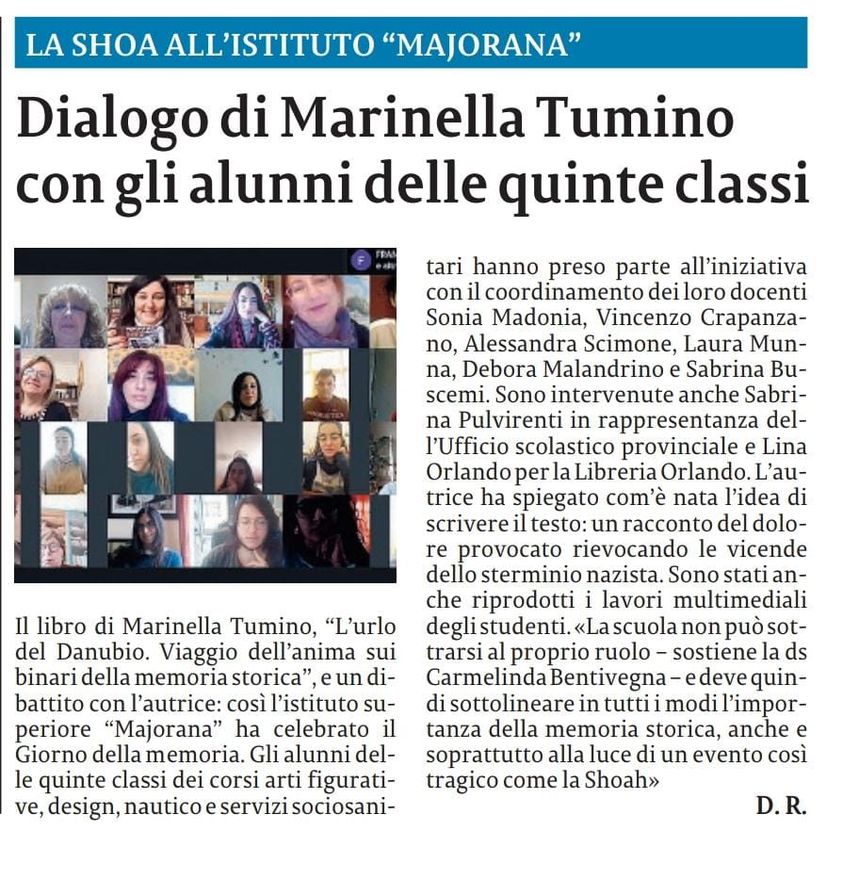 La scuola ricorda la Shoah