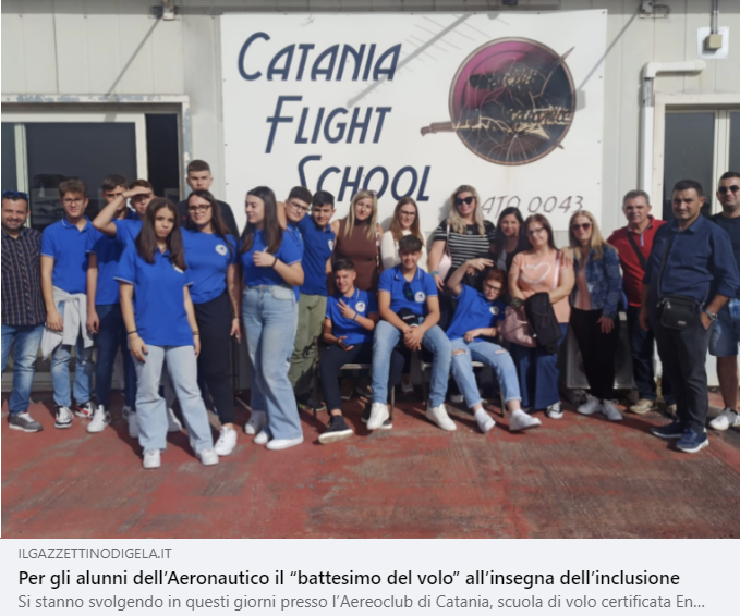 Battesimo del volo per gli alunni dell’Aeronautico