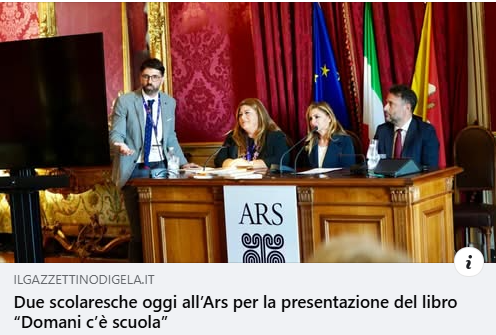 Due scolaresche all’Ars per la presentazione del libro “Domani c’è scuola”