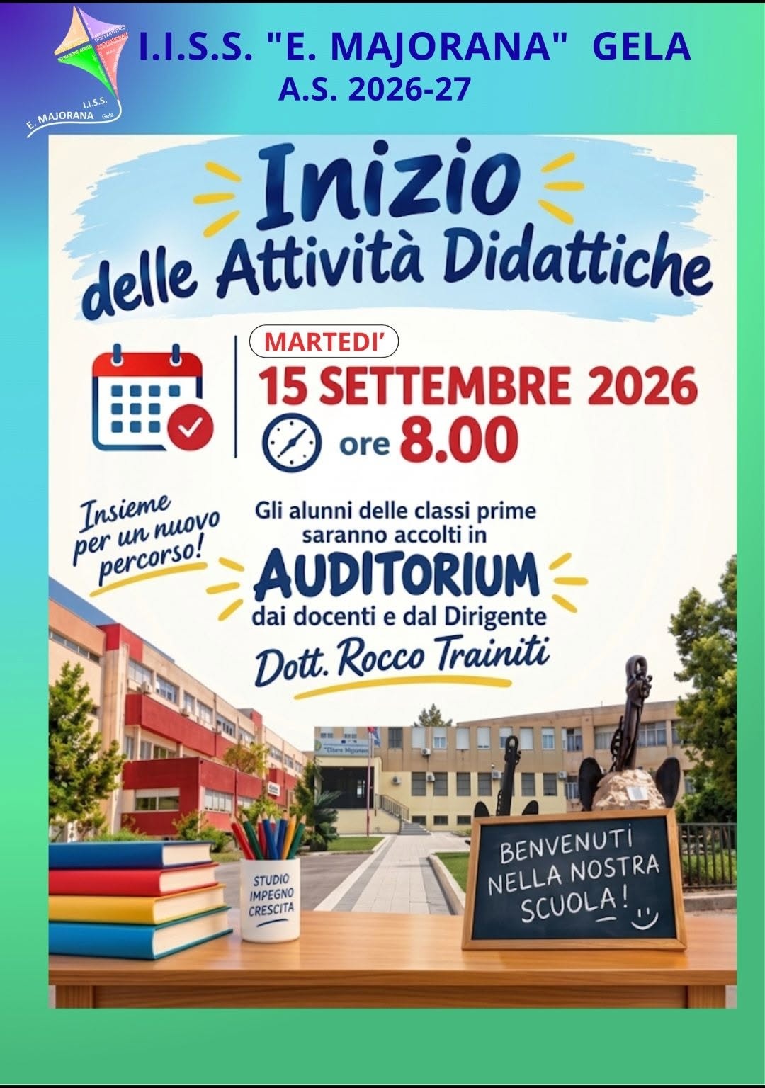 Inizio delle attività didattiche